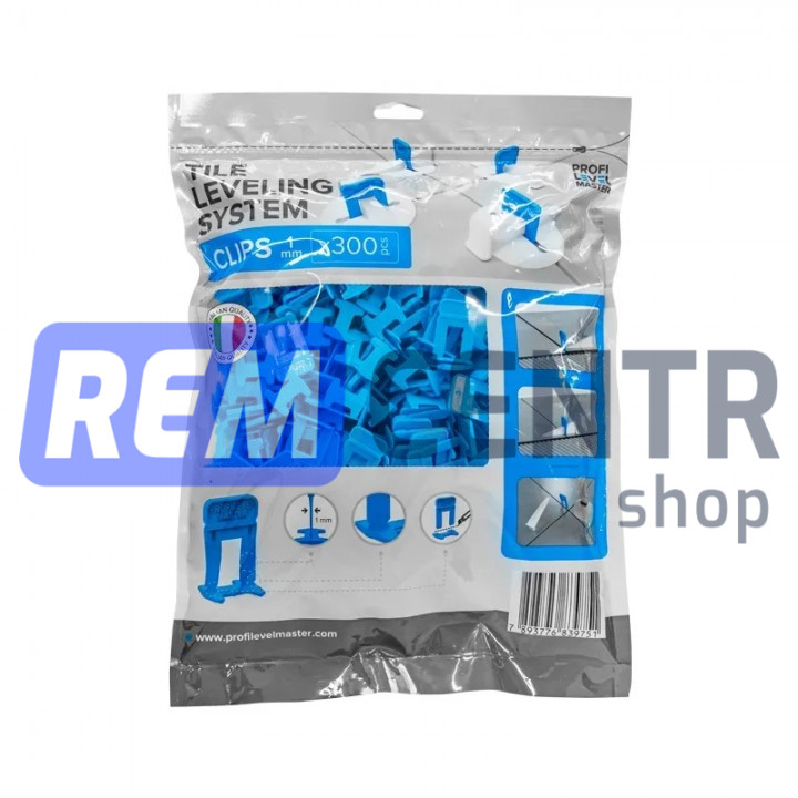 Зажим для выравнивания плитки Profi Level Master 1 мм, 300 шт — изображение 2