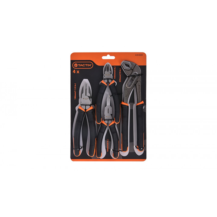 Набор из плоскогубцев и кусачиков Tactix 4шт, арт.204009