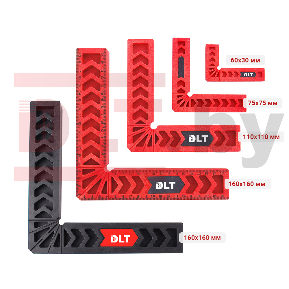 Угольник столярный пластиковый DLT, КРАСНЫЙ, 160x160мм, арт.86700 — изображение 4