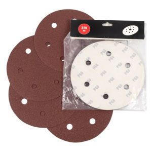 Шлифовальный круг 225мм (упаковка 10шт) 6 отверстий, P240