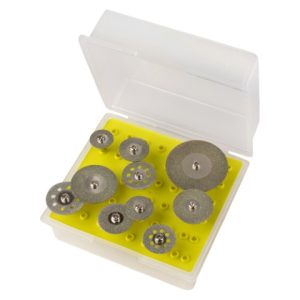 Набор алмазных дисков DLT с титановым покрытием для гравера, 10шт, от 16 до 40мм