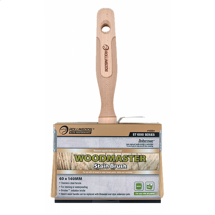 Кисть макловица Rollingdog 40x140мм, прямой срез, синтетика, серия Elite, арт.10324 — изображение 3