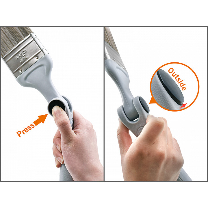 Кисть поворотная Rollingdog 63.5мм, прямой срез, синтетика, серия Professional, арт.10502 — изображение 5