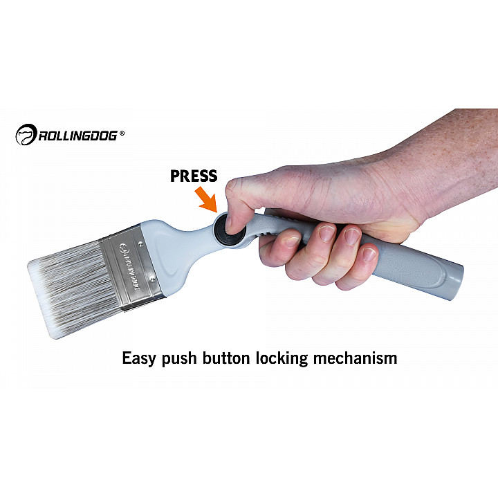 Кисть поворотная Rollingdog 63.5мм, прямой срез, синтетика, серия Professional, арт.10502 — изображение 8