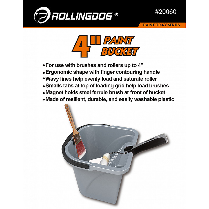 Кювета для краски Rollingdog 4” (100мм), серия Professional, арт.20060