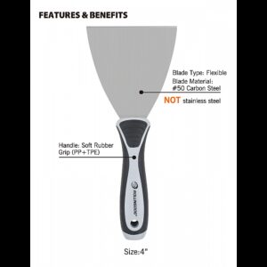 Малярный шпатель Rollingdog Flexible 4" (100мм), серия Professional, арт.50005