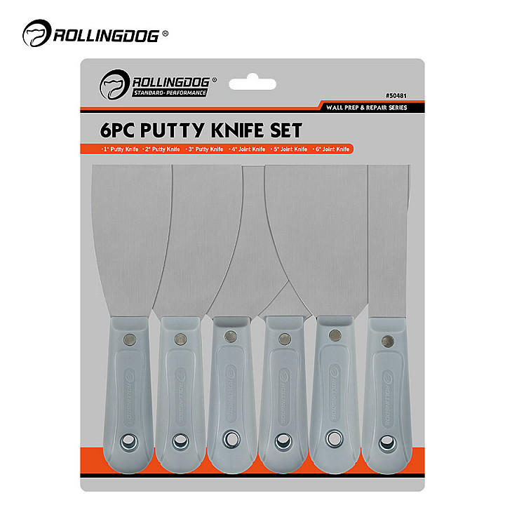 Набор шпателей Rollingdog 1/2/3/4/5/6" (25/50/75/100/125/150мм), серия Standard , арт.50481
