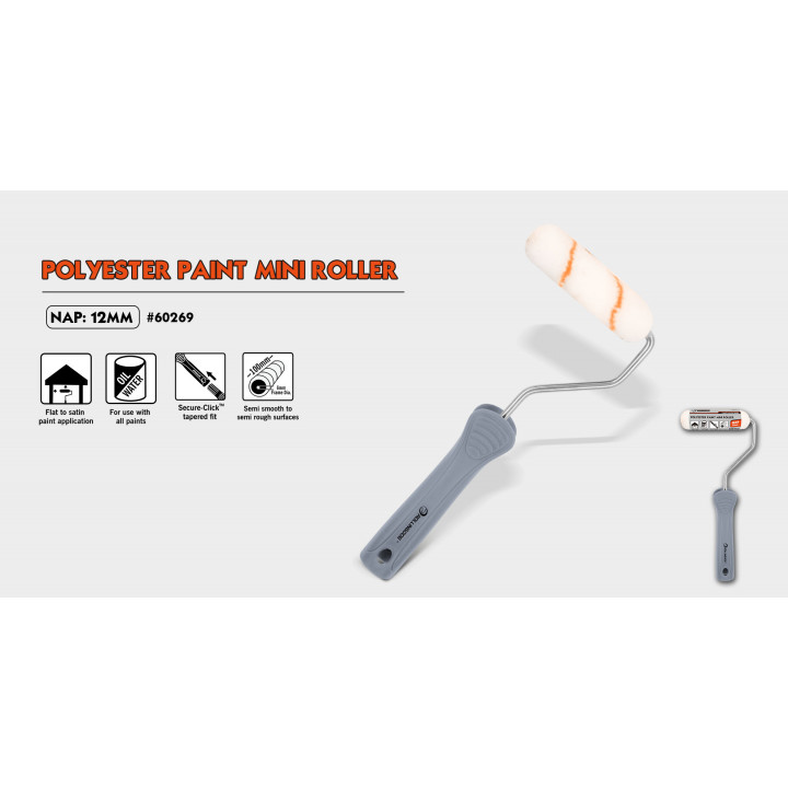 Набор валиков с бюгелем Rollingdog 100мм, ворс 12мм, полиэстер, арт.60269 — изображение 3