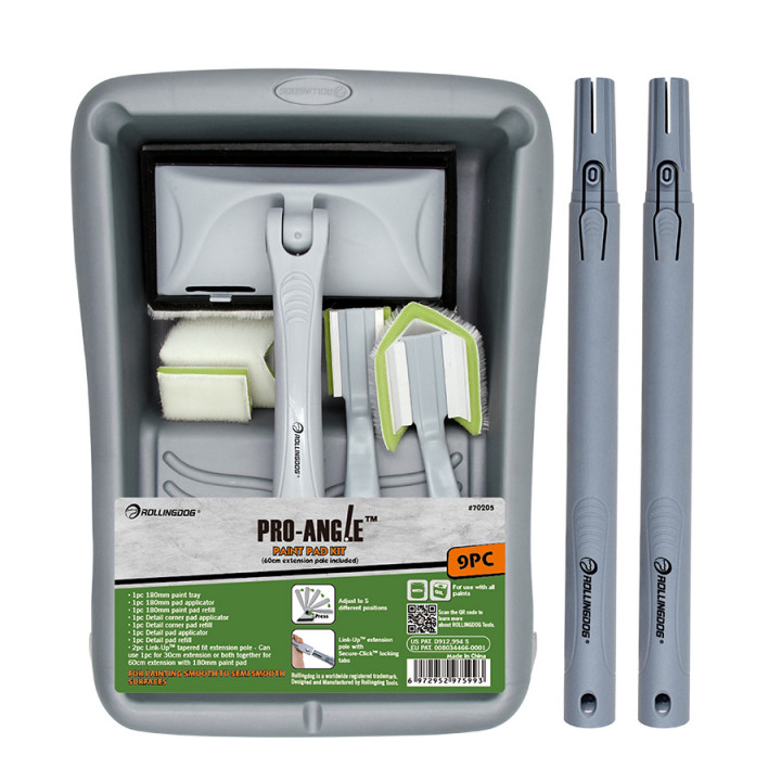 Набор малярный Rollingdog PRO-ANGLE (9 предметов), серия Professional, арт.70205