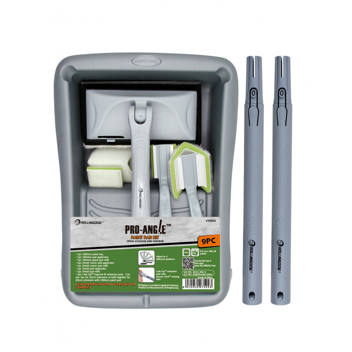 Набор малярный Rollingdog PRO-ANGLE (9 предметов), серия Professional, арт.70205 — изображение 3