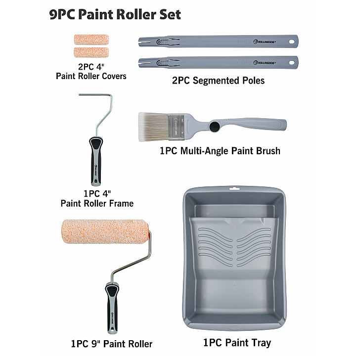 Набор малярный Rollingdog LINK - UP (9 предметов), серия Professional, арт.70213