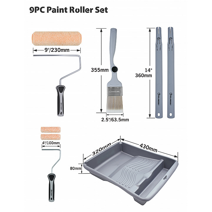 Набор малярный Rollingdog LINK - UP (9 предметов), серия Professional, арт.70213 — изображение 2
