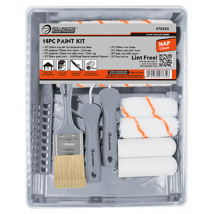 Набор малярный Rollingdog (14 предметов), серия Standard, арт.70224 — изображение 4