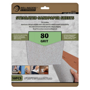 Наждачная бумага Rollingdog 230х280мм, Р80 (набор 10 шт.), арт.90128