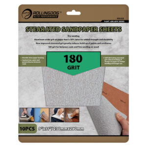 Наждачная бумага Rollingdog 230х280мм, Р180 (набор 10 шт.), арт.90129